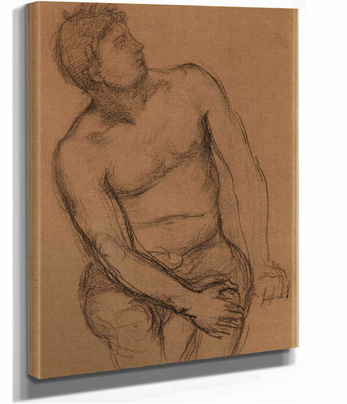 Homme Assis Nu De Face by Pierre Puvis De Chavannes