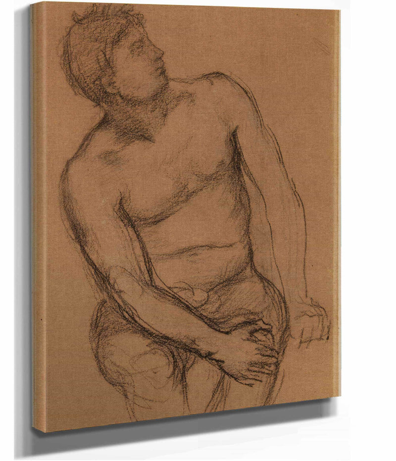 Homme Assis Nu De Face by Pierre Puvis De Chavannes