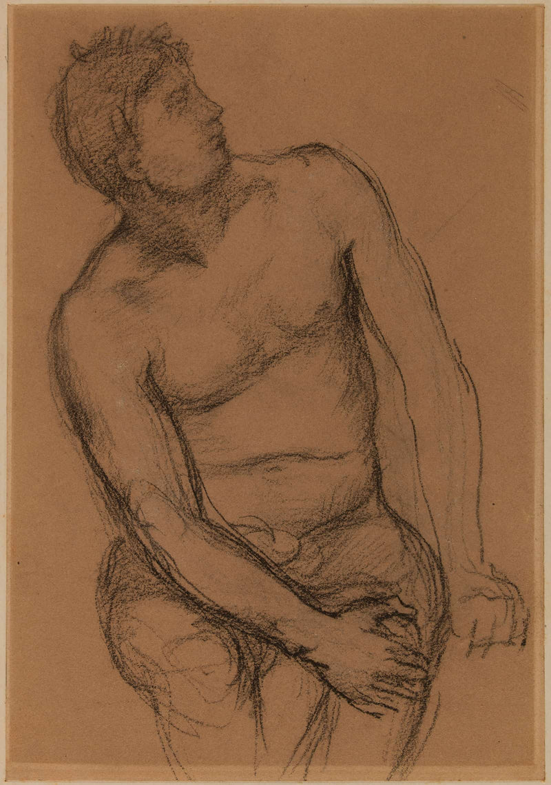 Homme Assis Nu De Face by Pierre Puvis De Chavannes