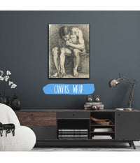 Homme Assis Nu Ecrivant Par Terre Avec Son Doigt by Pierre Puvis De Chavannes