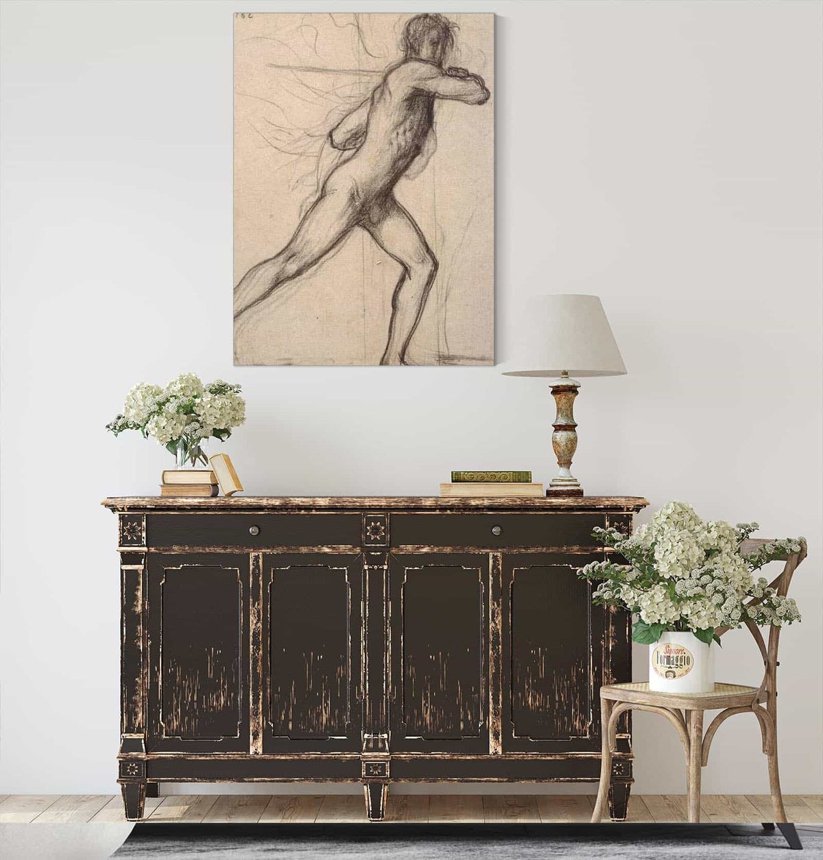 Homme Brandissant Un Sabre by Pierre Puvis De Chavannes