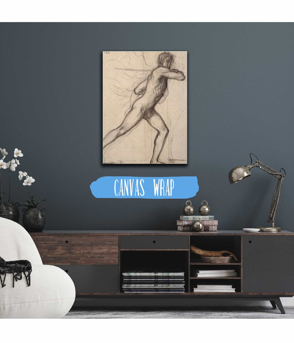 Homme Brandissant Un Sabre by Pierre Puvis De Chavannes