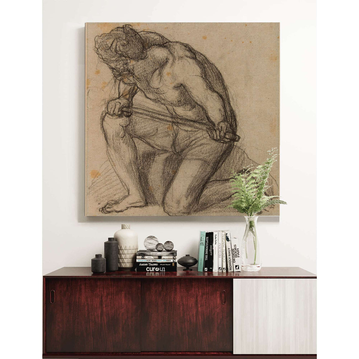 Homme De Profil A Gauche Genou Gauche A Terre by Pierre Puvis De Chavannes