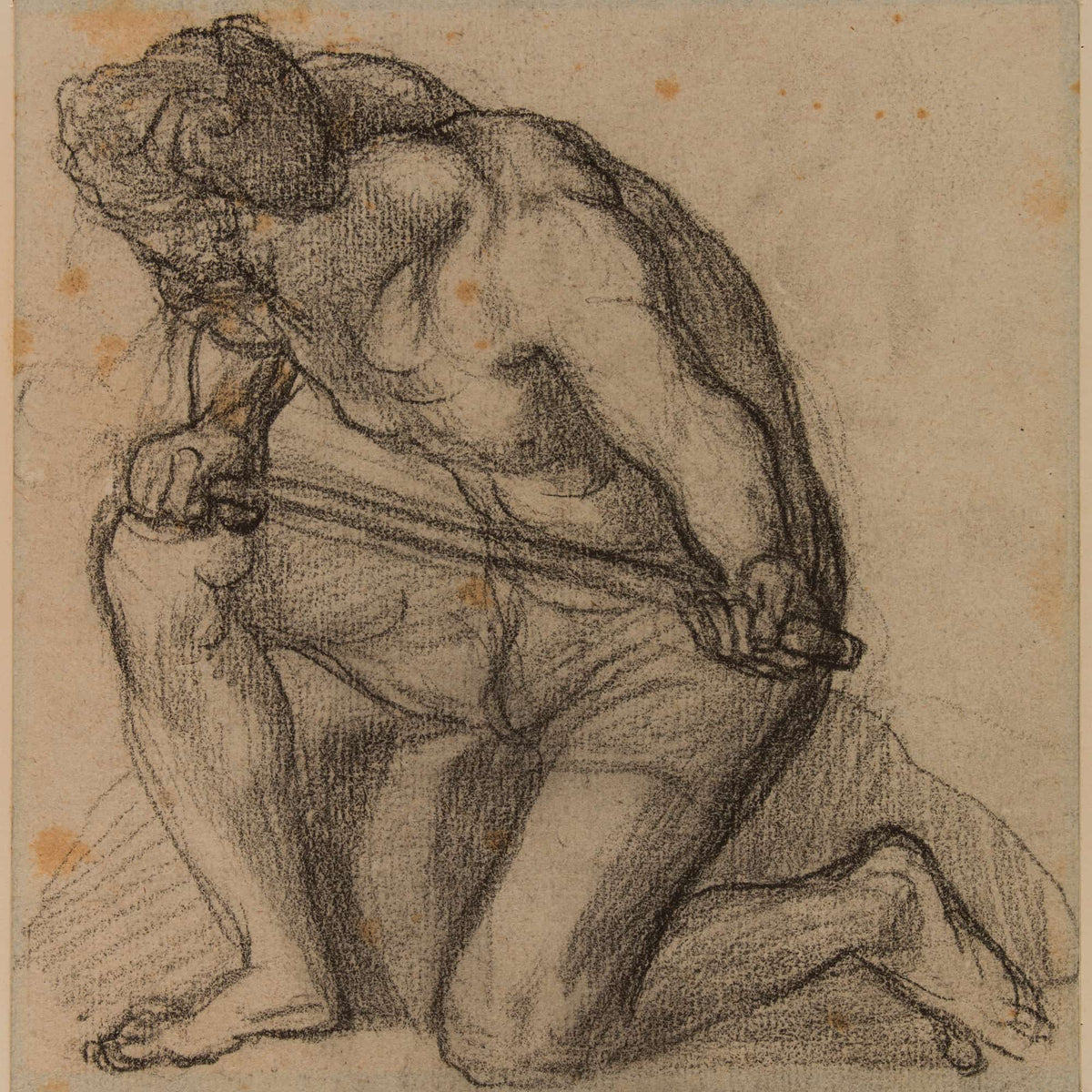 Homme De Profil A Gauche Genou Gauche A Terre by Pierre Puvis De Chavannes