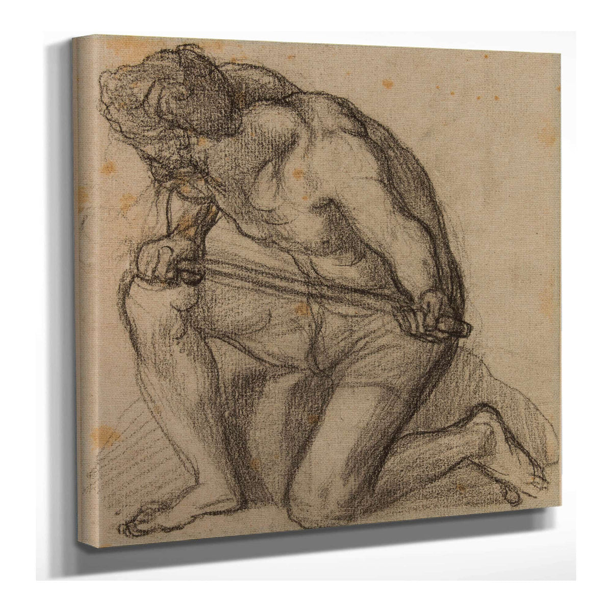 Homme De Profil A Gauche Genou Gauche A Terre by Pierre Puvis De Chavannes