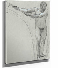 Homme Debout Brandissant Une Hache by Pierre Puvis De Chavannes