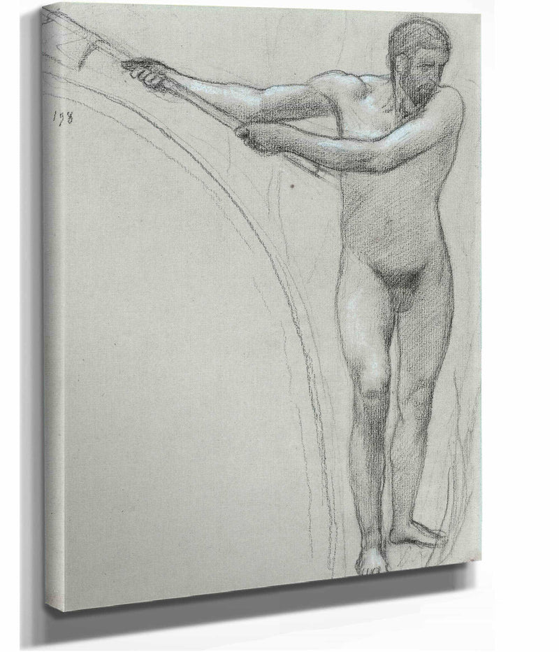 Homme Debout Brandissant Une Hache by Pierre Puvis De Chavannes