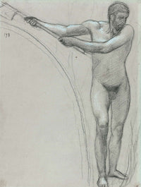 Homme Debout Brandissant Une Hache by Pierre Puvis De Chavannes