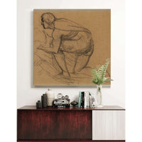 Homme Drape De Profil A Gauche Genou Droit A Terre by Pierre Puvis De Chavannes