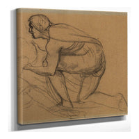 Homme Drape De Profil A Gauche Genou Droit A Terre by Pierre Puvis De Chavannes