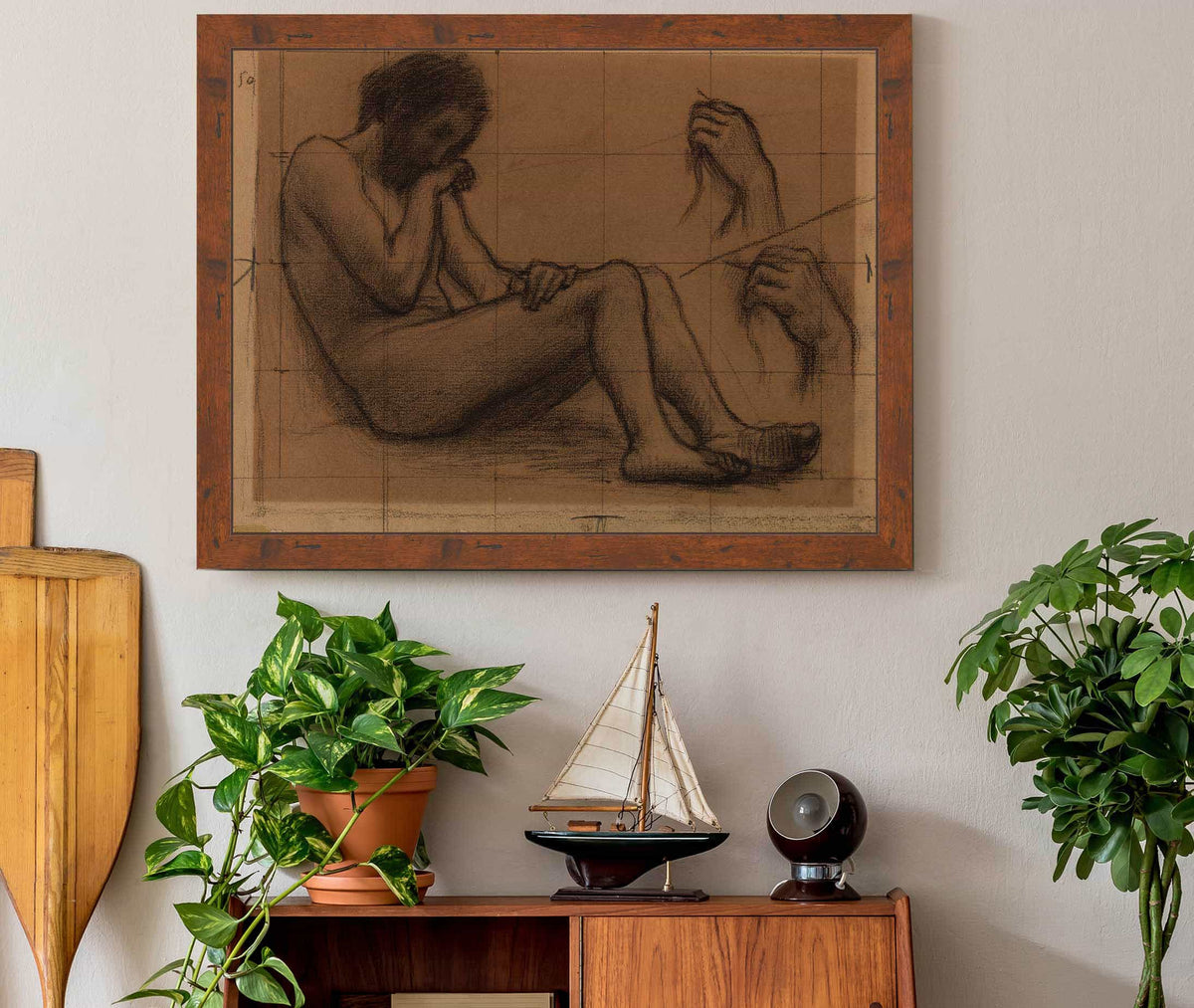 Homme Nu A Demi Etendu by Pierre Puvis De Chavannes