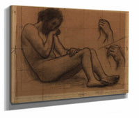 Homme Nu A Demi Etendu by Pierre Puvis De Chavannes