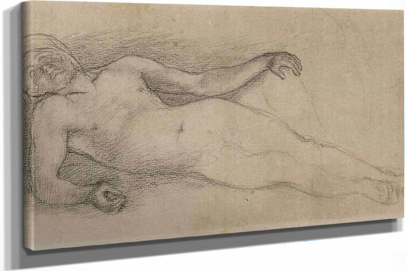 Homme Nu Allonge by Pierre Puvis De Chavannes