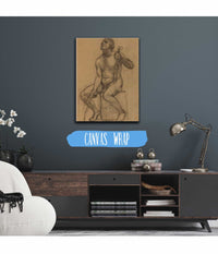 Homme Nu Assis Tenant Un Violon Et Un Archet by Pierre Puvis De Chavannes