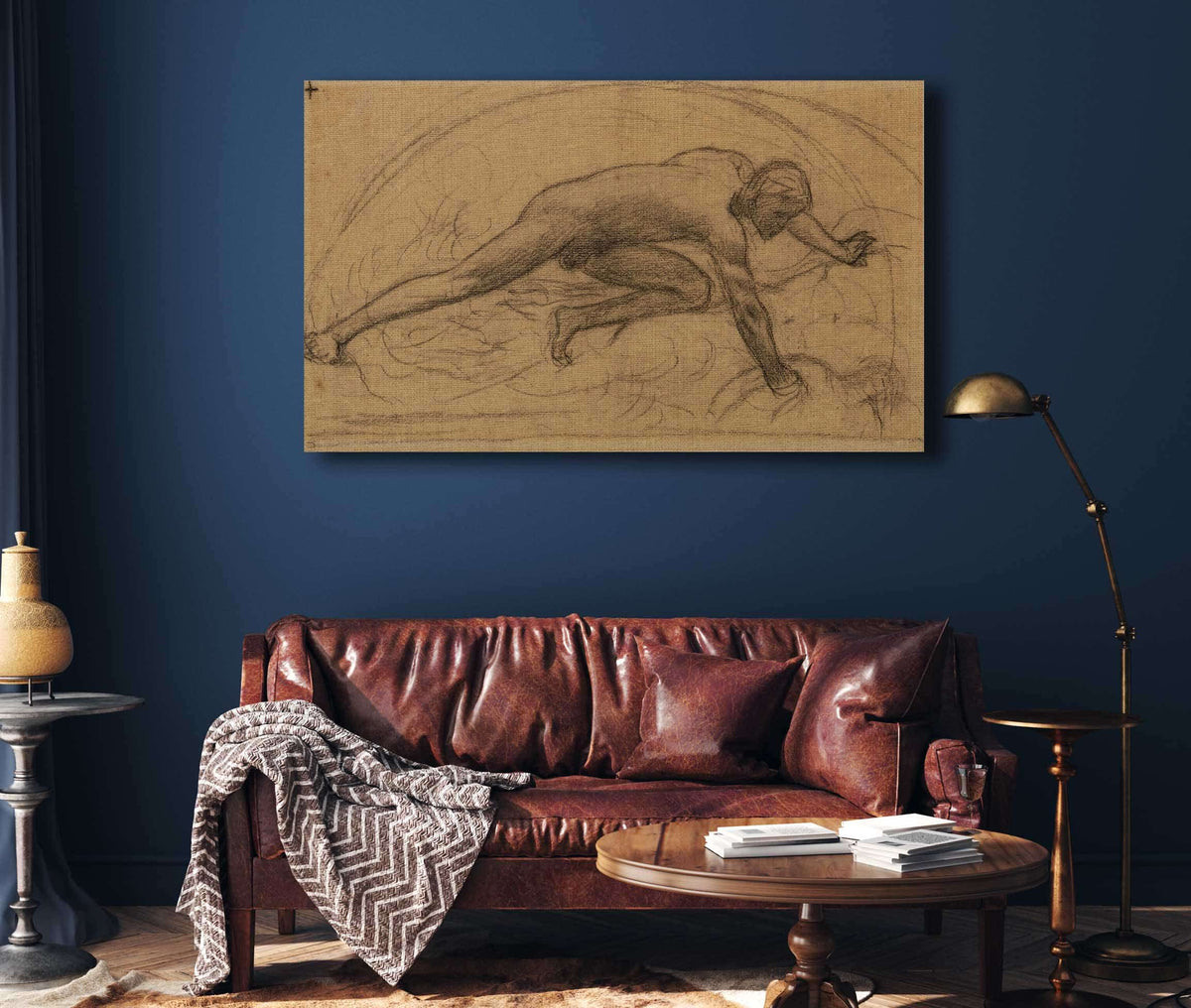 Homme Nu Enferme Dans Un Demi Cercle by Pierre Puvis De Chavannes