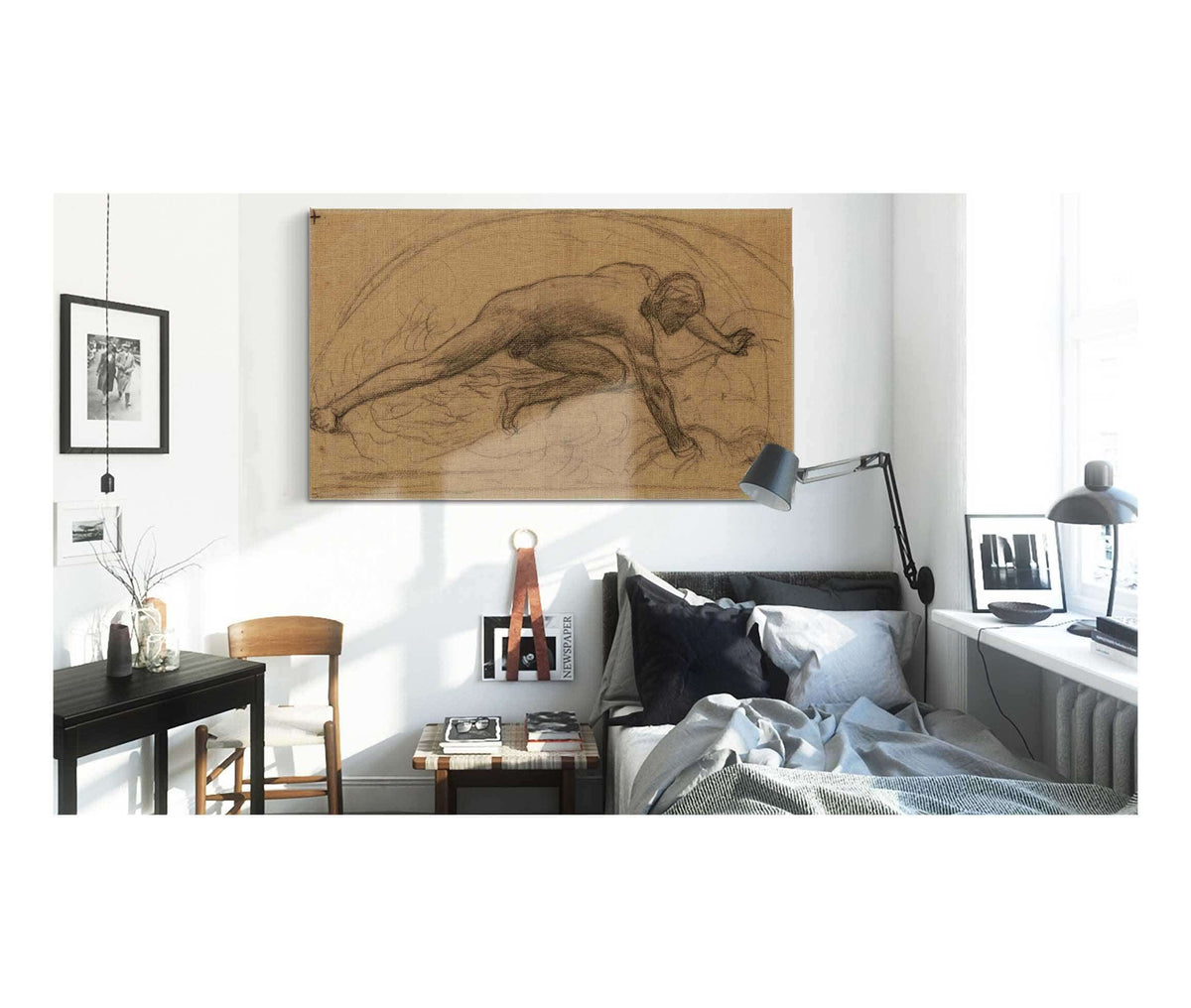 Homme Nu Enferme Dans Un Demi Cercle by Pierre Puvis De Chavannes