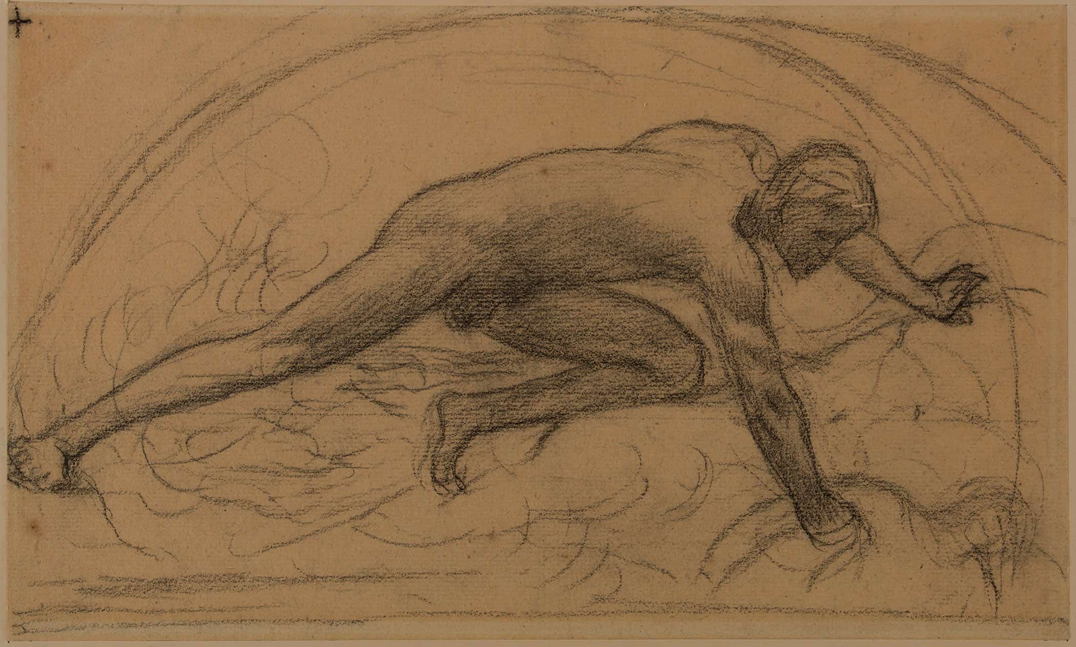 Homme Nu Enferme Dans Un Demi Cercle by Pierre Puvis De Chavannes