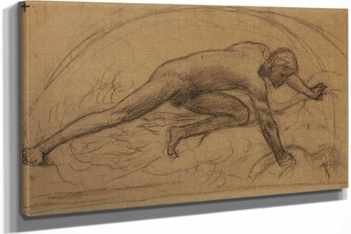 Homme Nu Enferme Dans Un Demi Cercle by Pierre Puvis De Chavannes