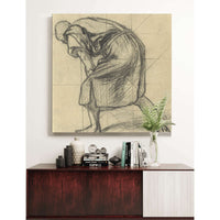 Homme Vu De Dos Incline Vers La Gauche by Pierre Puvis De Chavannes