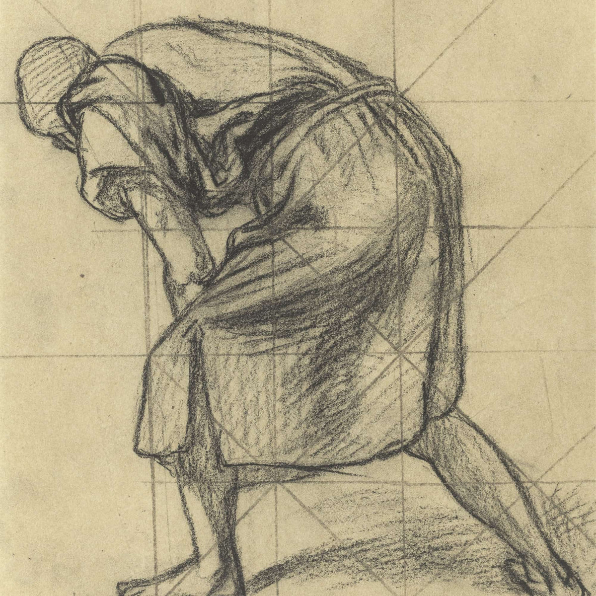 Homme Vu De Dos Incline Vers La Gauche by Pierre Puvis De Chavannes