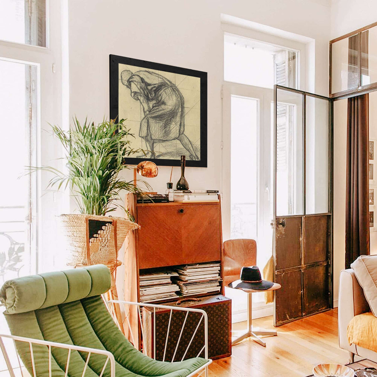 Homme Vu De Dos Incline Vers La Gauche by Pierre Puvis De Chavannes