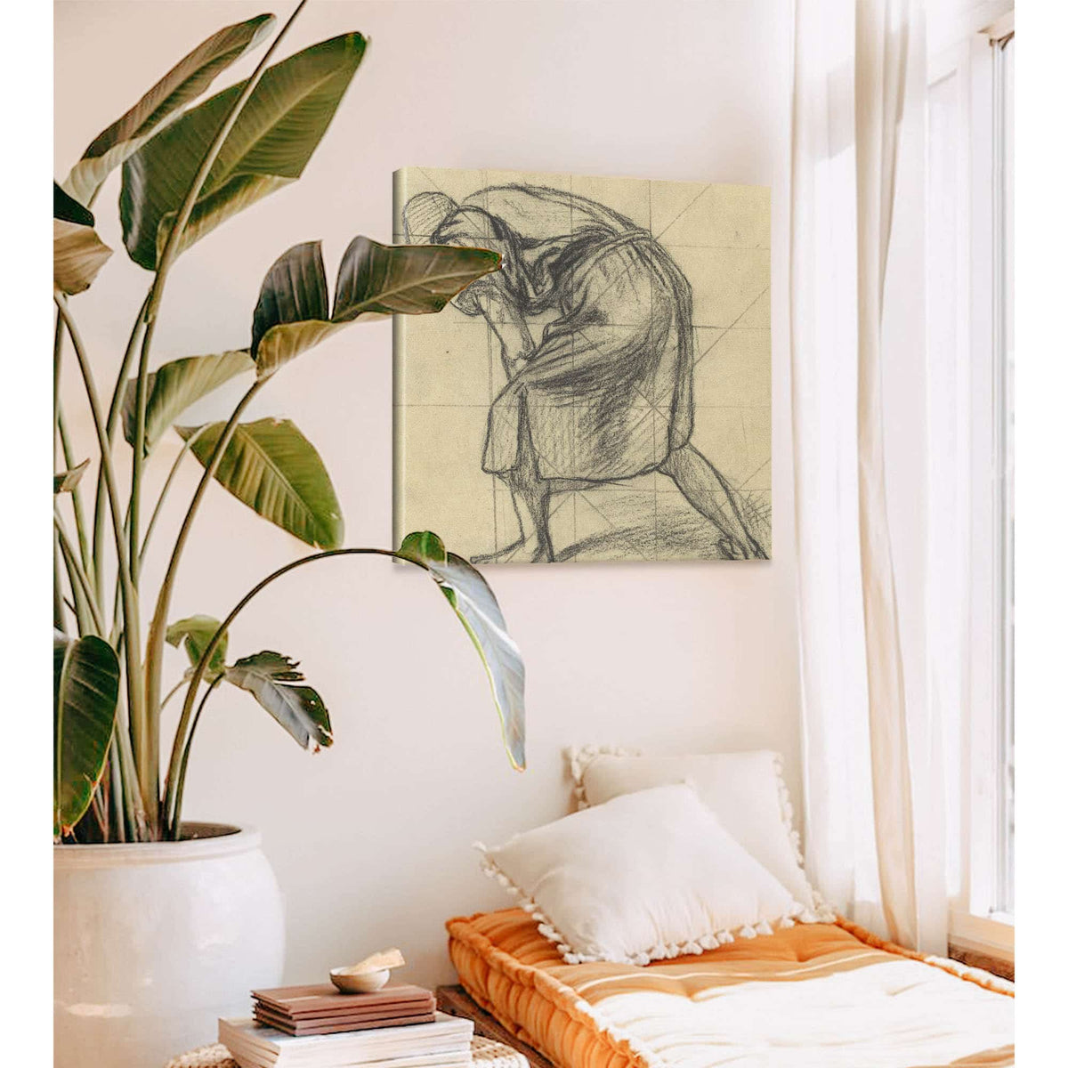 Homme Vu De Dos Incline Vers La Gauche by Pierre Puvis De Chavannes