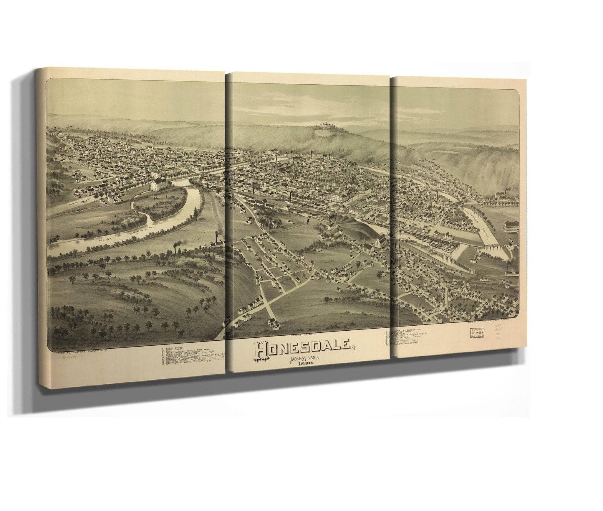 Honesdale Pennsylvania 1890  State Of Pennsylvania