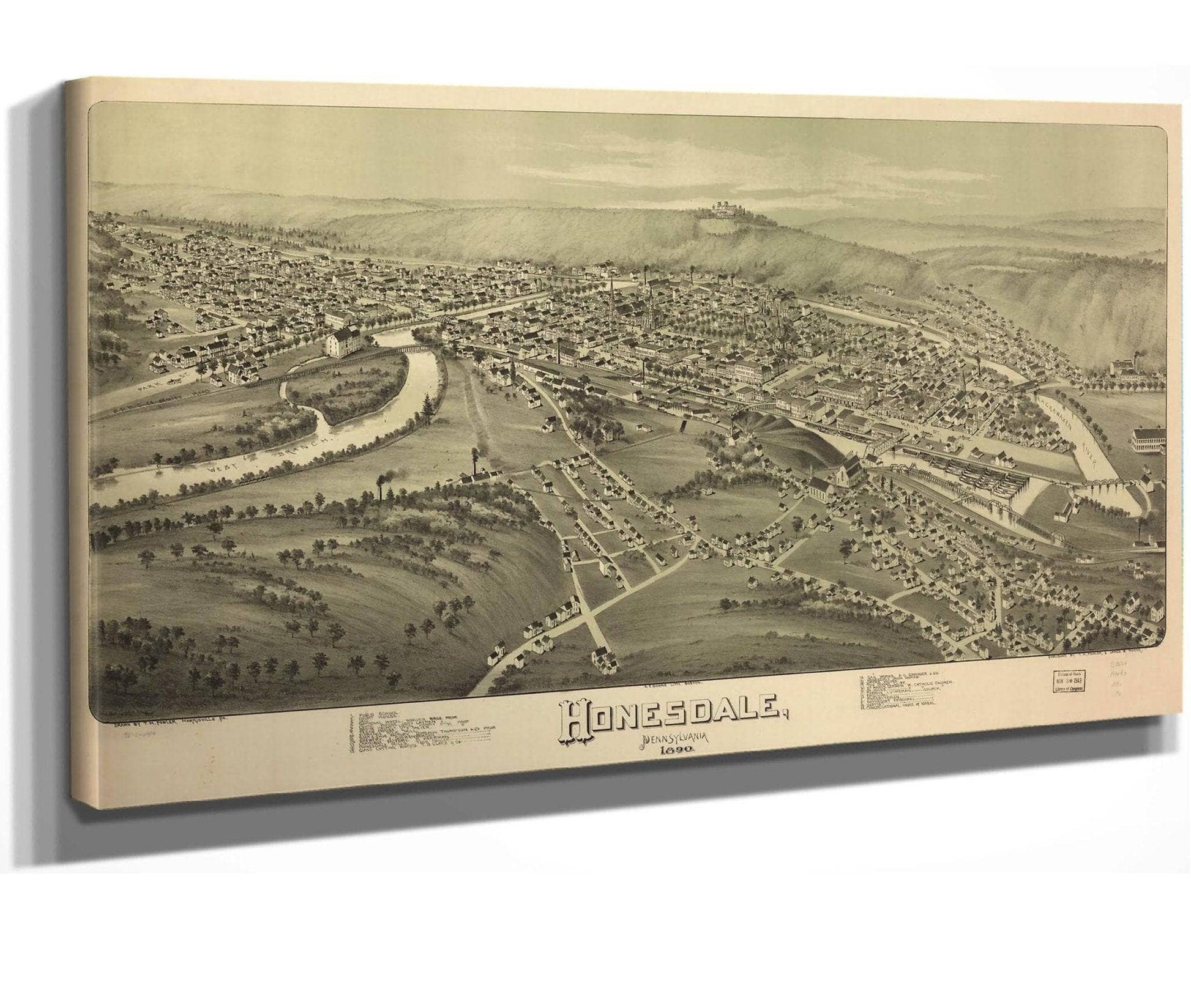 Honesdale Pennsylvania 1890  State Of Pennsylvania