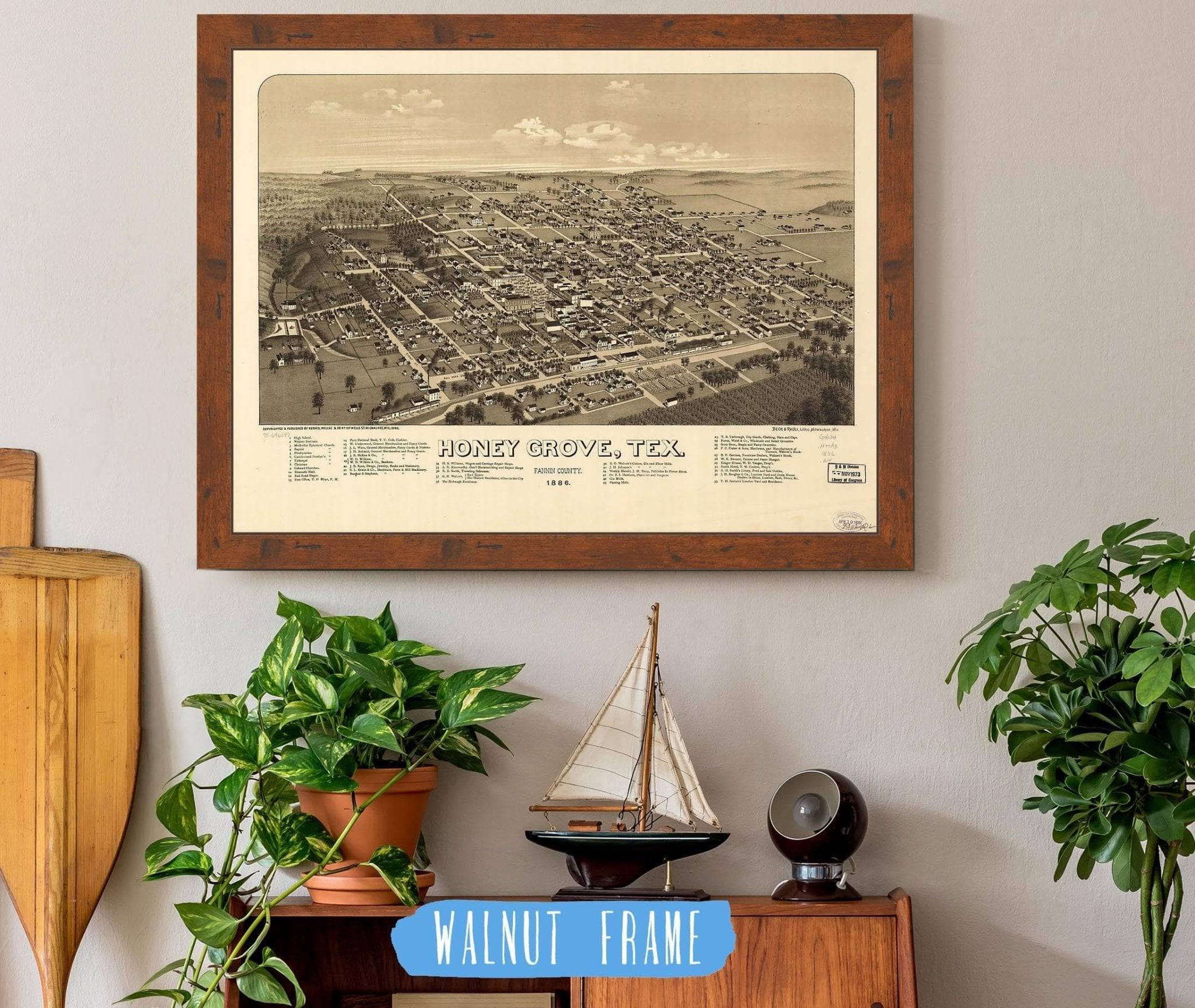 Honey Grove Tex Fannin County 1886 State of Texas