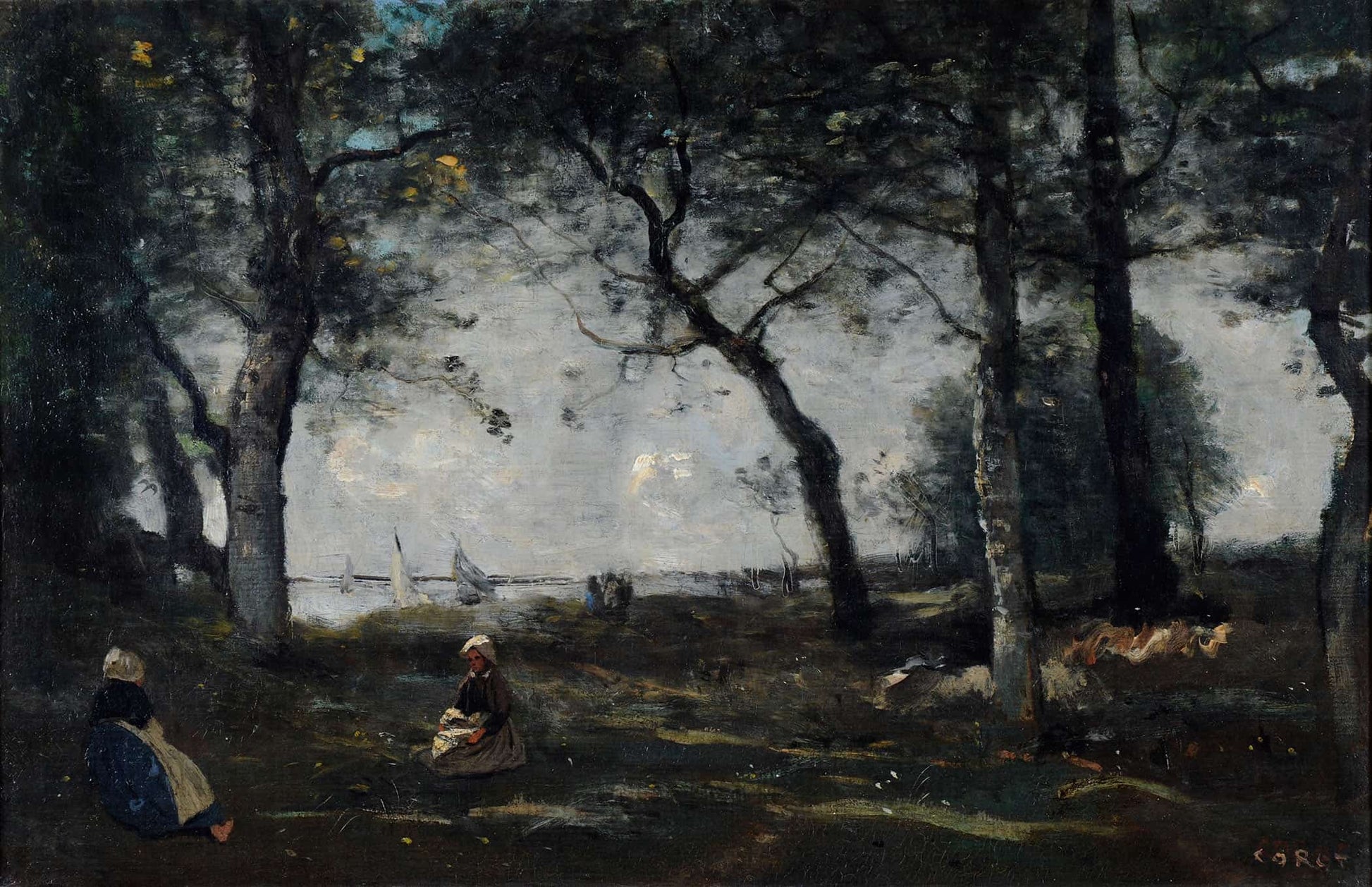 Honfleur by Jean Baptiste Camille Corot