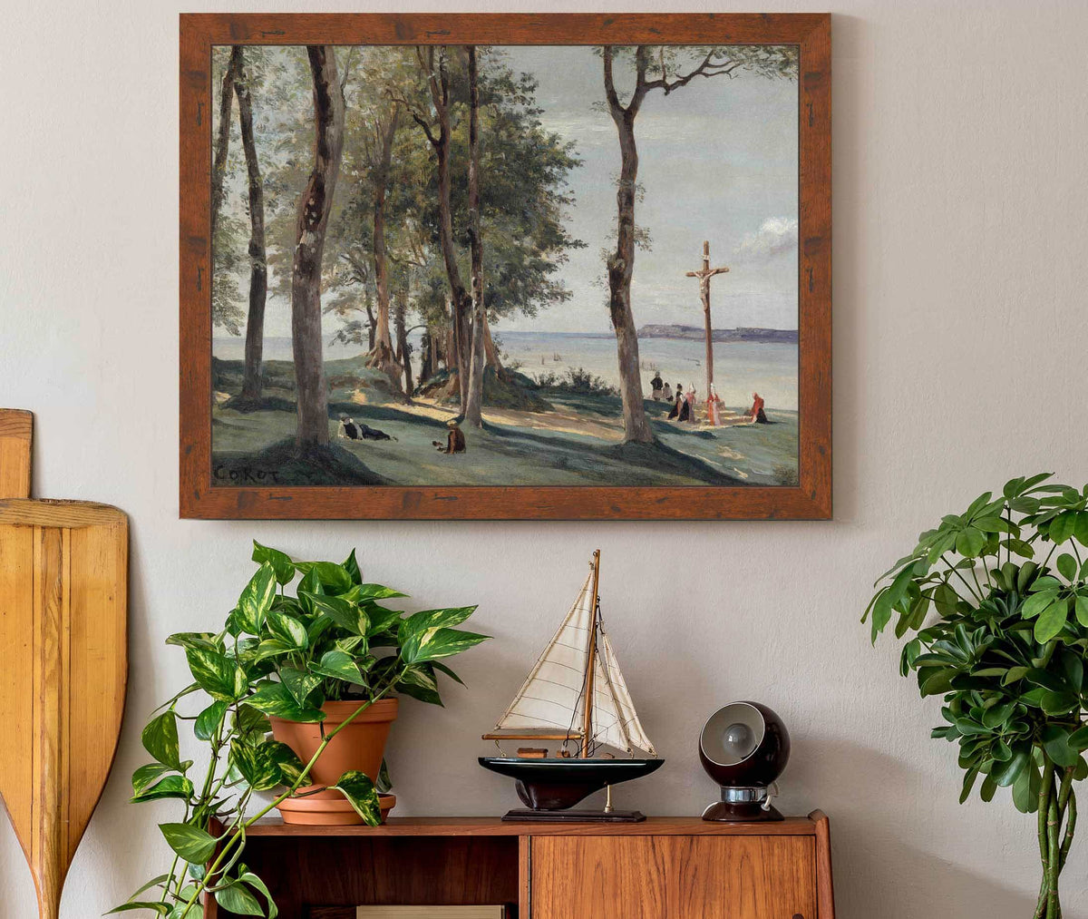 Honfleur Calvary by Jean Baptiste Camille Corot