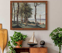 Honfleur Calvary by Jean Baptiste Camille Corot