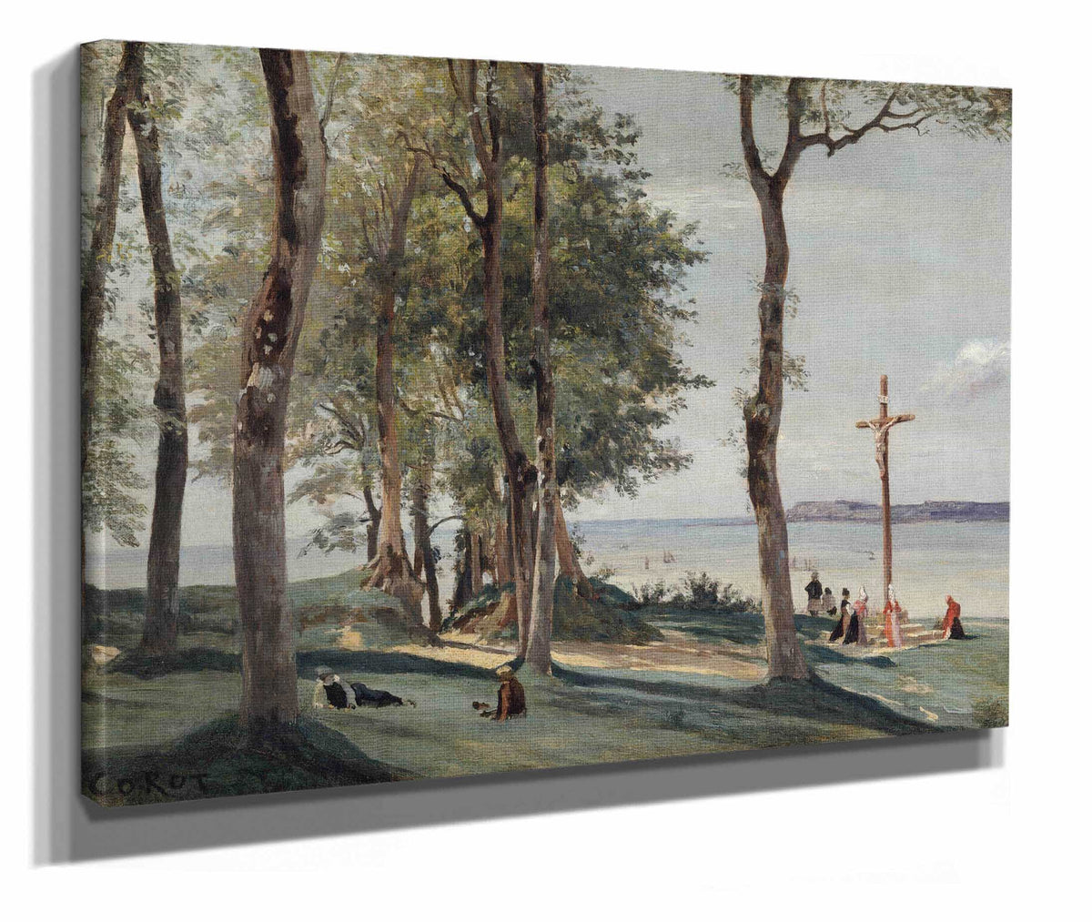 Honfleur Calvary by Jean Baptiste Camille Corot