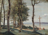 Honfleur Calvary by Jean Baptiste Camille Corot