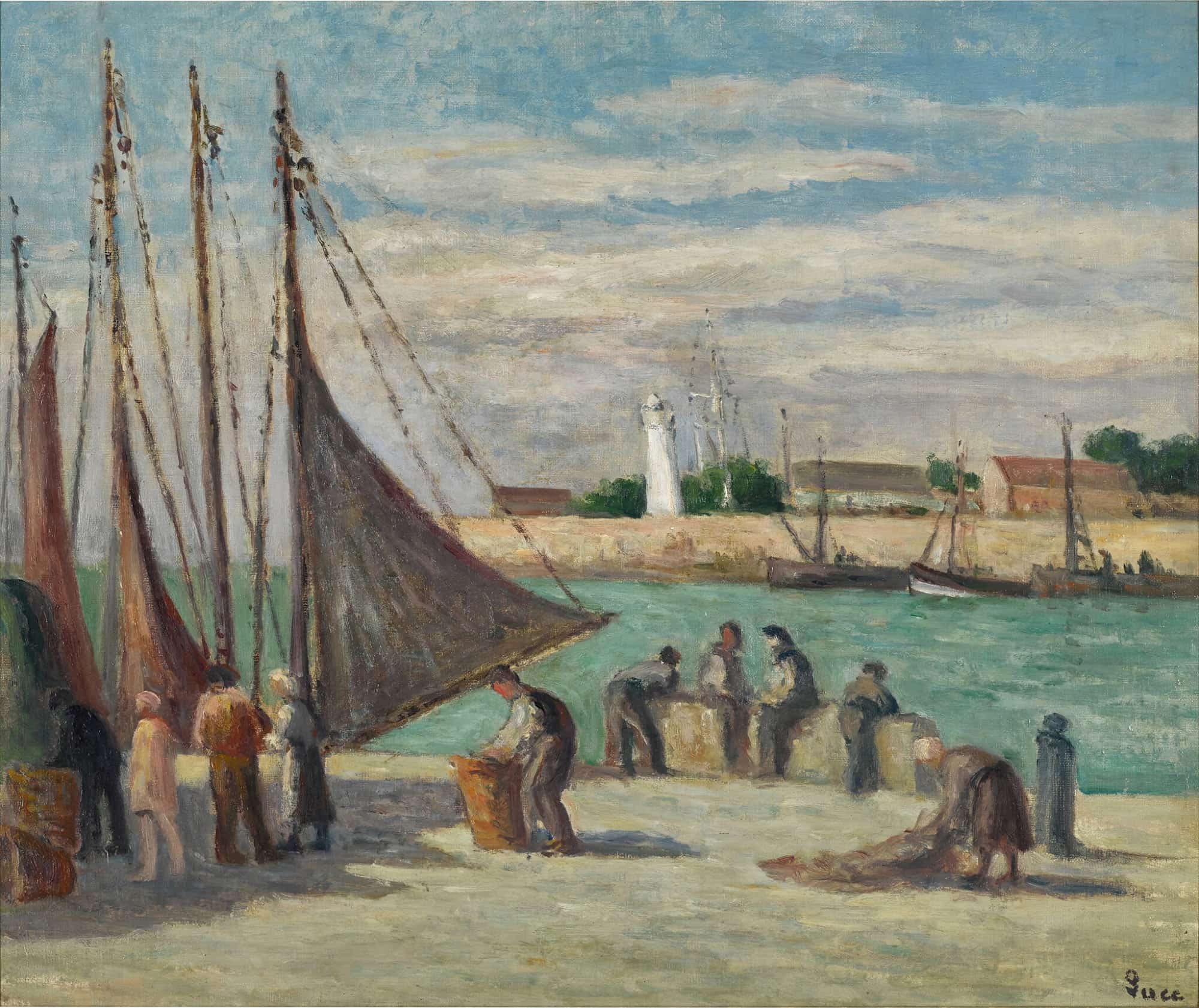 Honfleur Sur Le Quai by Maximilien Luce