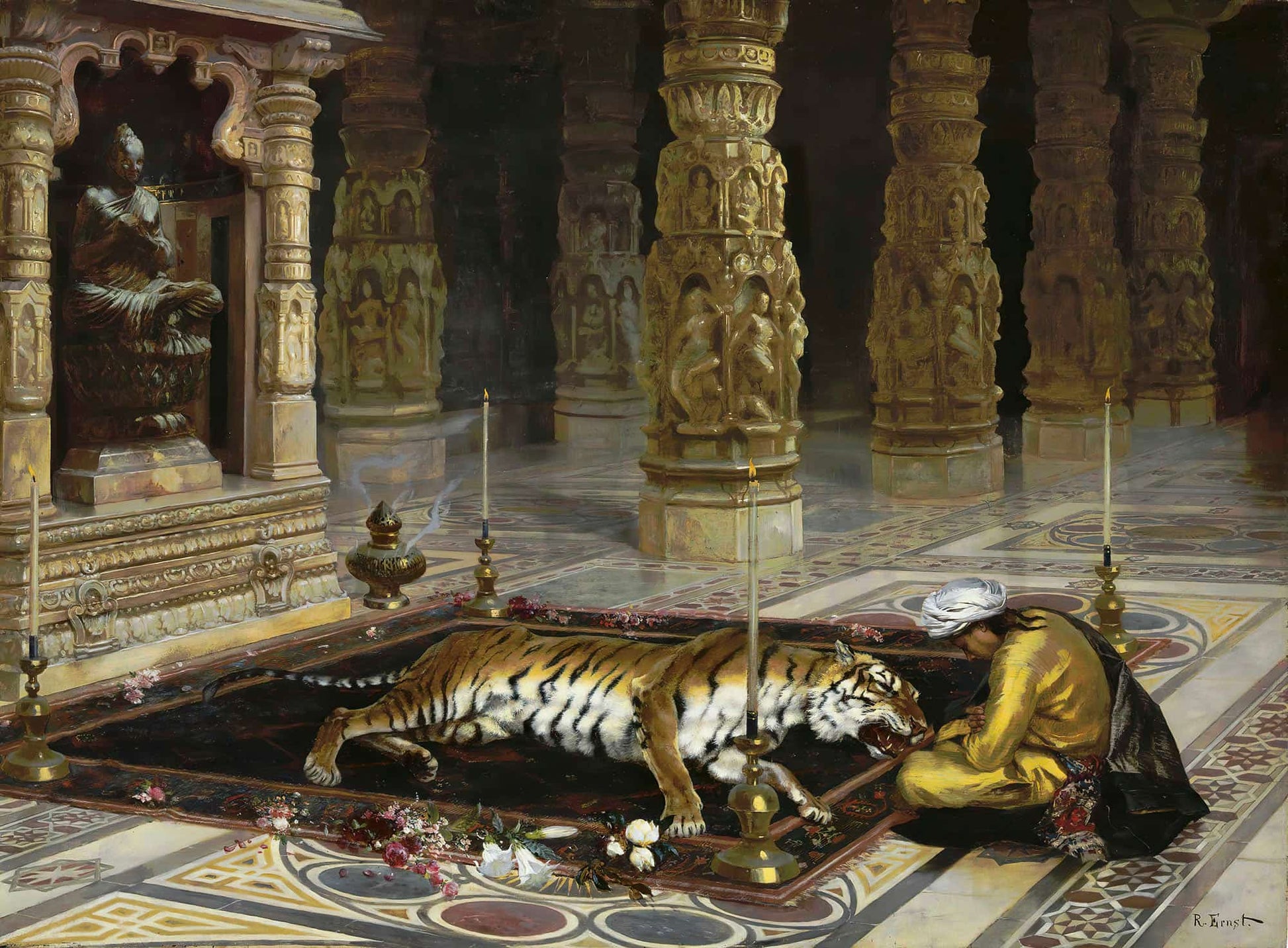 Honoring The Tiger by Rudolf Ernst