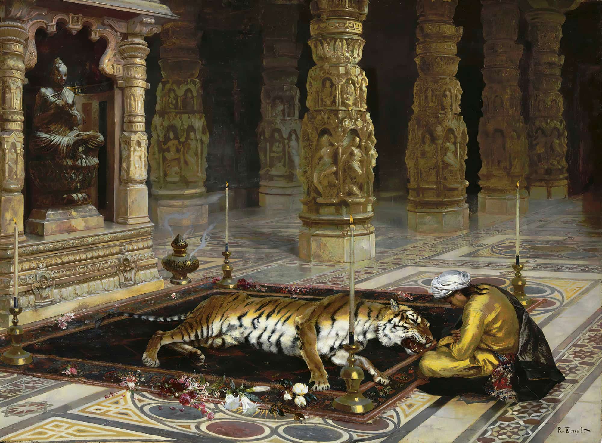 Honoring The Tiger by Rudolf Ernst