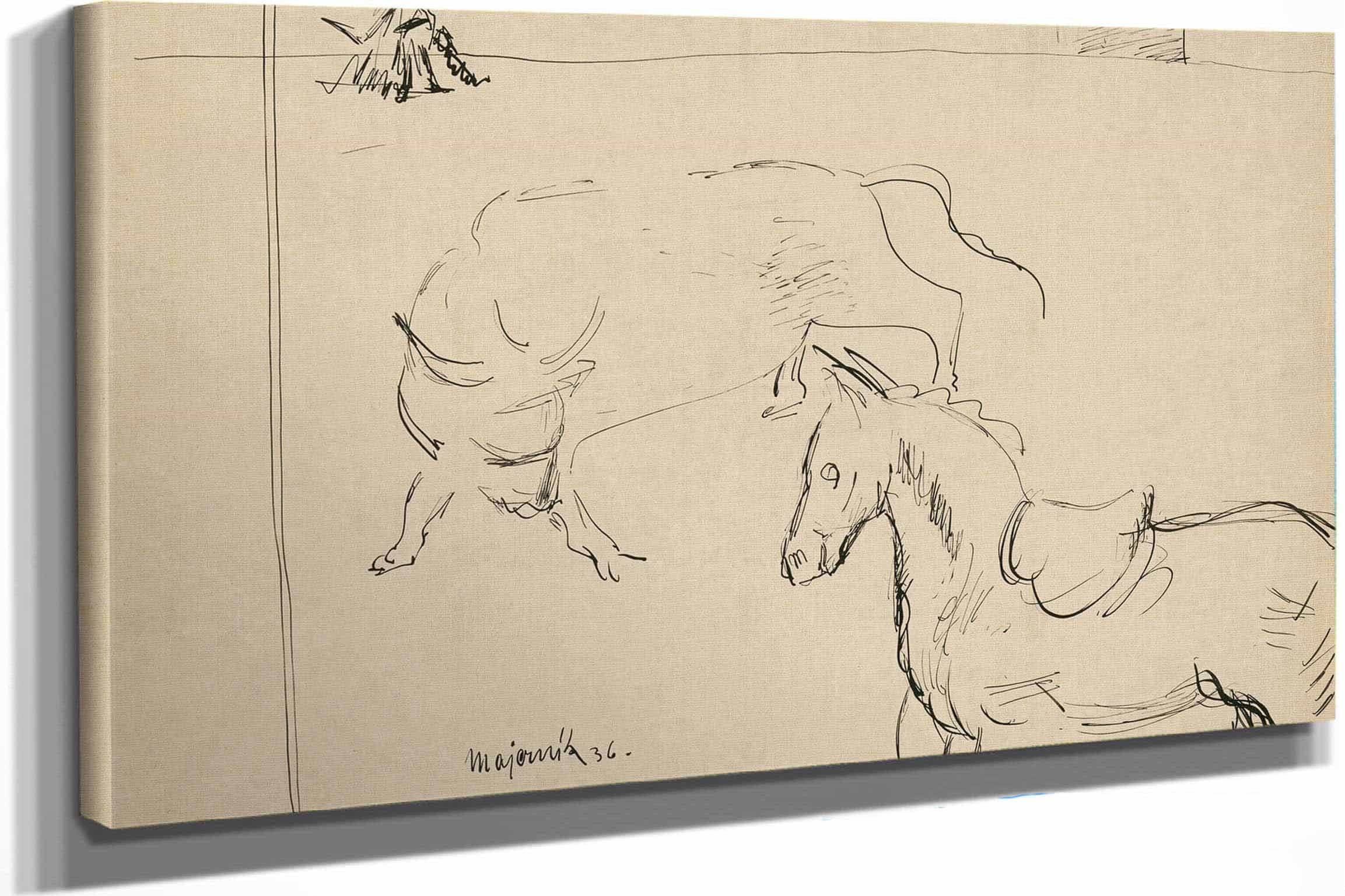 Horse And Bull by Cyprian Majernik