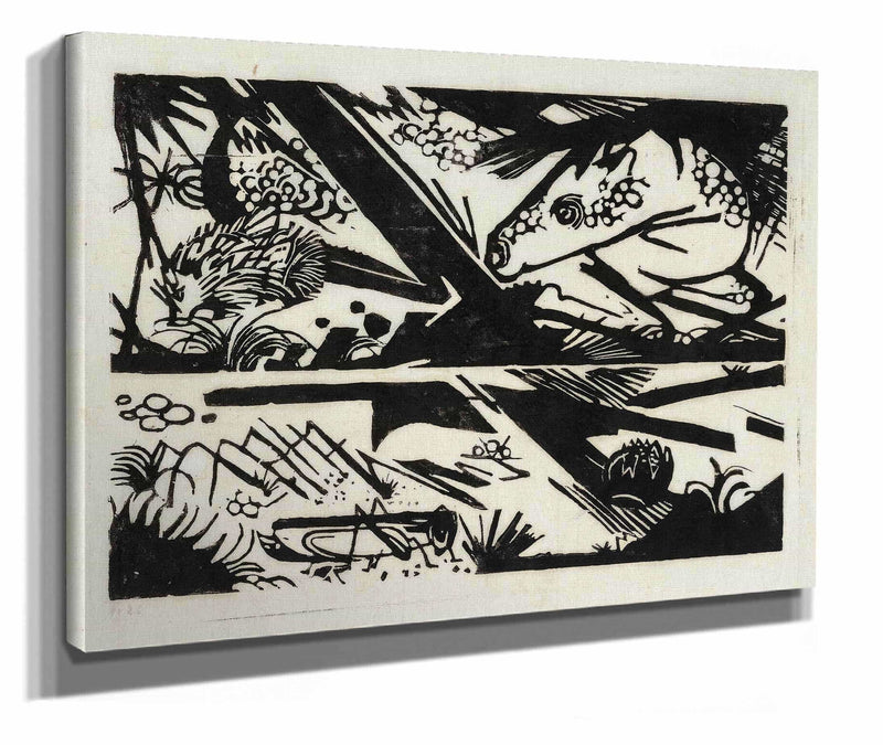 Horse And Hedgehog by Franz Marc