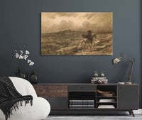 Horse And Rider On The Scottish Highlands The Approaching Storm by Rosa Bonheur