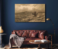 Horse And Rider On The Scottish Highlands The Approaching Storm by Rosa Bonheur