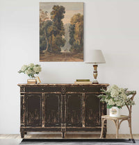 Horse Cart And Driver On Wide Tree Lined Lane by Thomas Sully