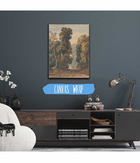 Horse Cart And Driver On Wide Tree Lined Lane by Thomas Sully