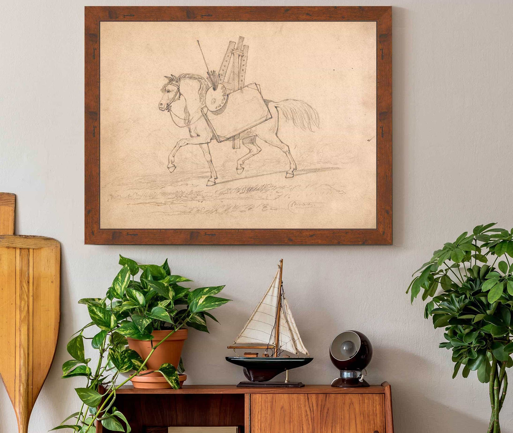 Horse Loaded With Artists Paraphernalia by John Sell Cotman