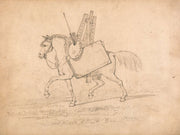 Horse Loaded With Artists Paraphernalia by John Sell Cotman