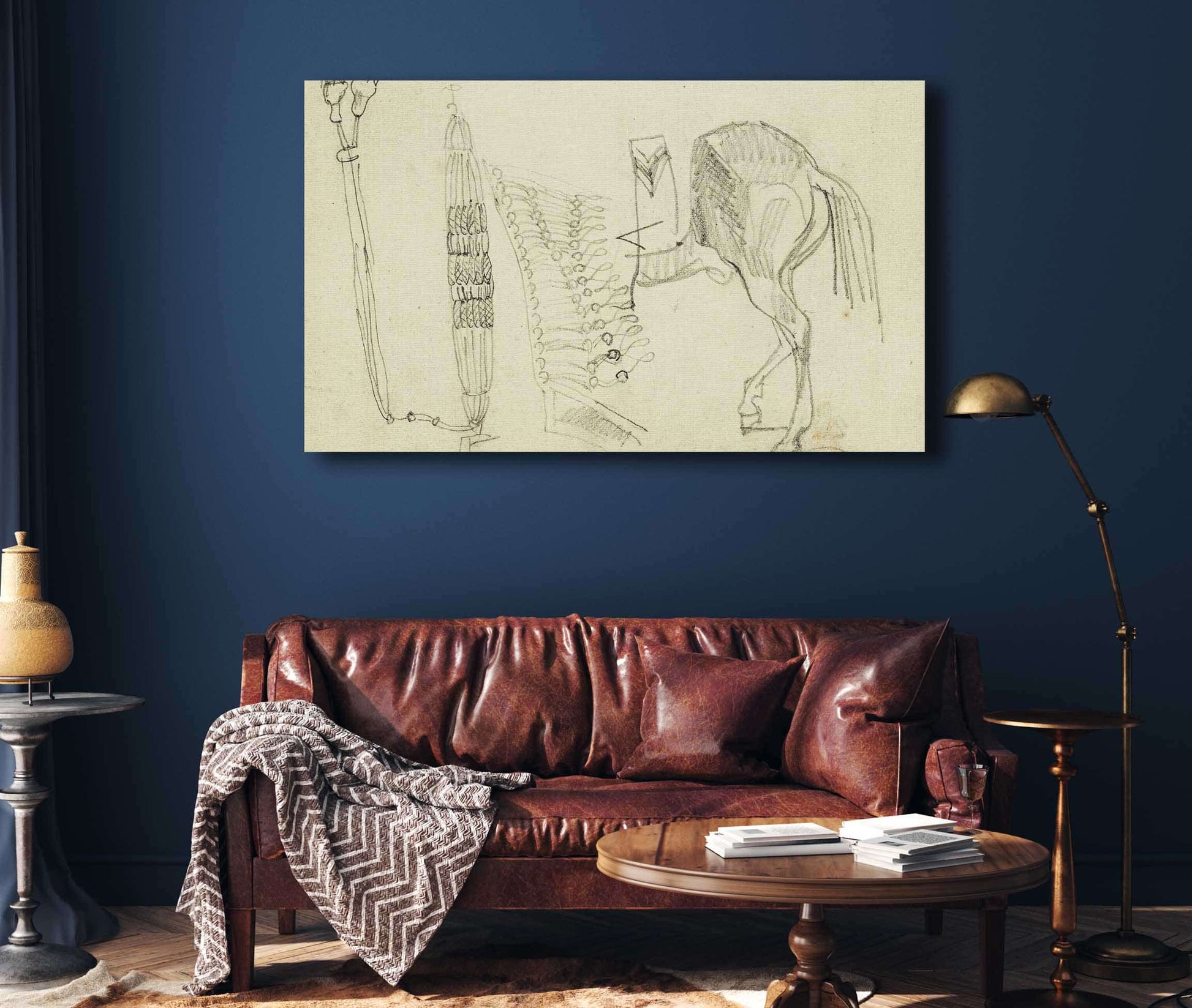 Horse Studies And Tassels  by Theodore Gericault