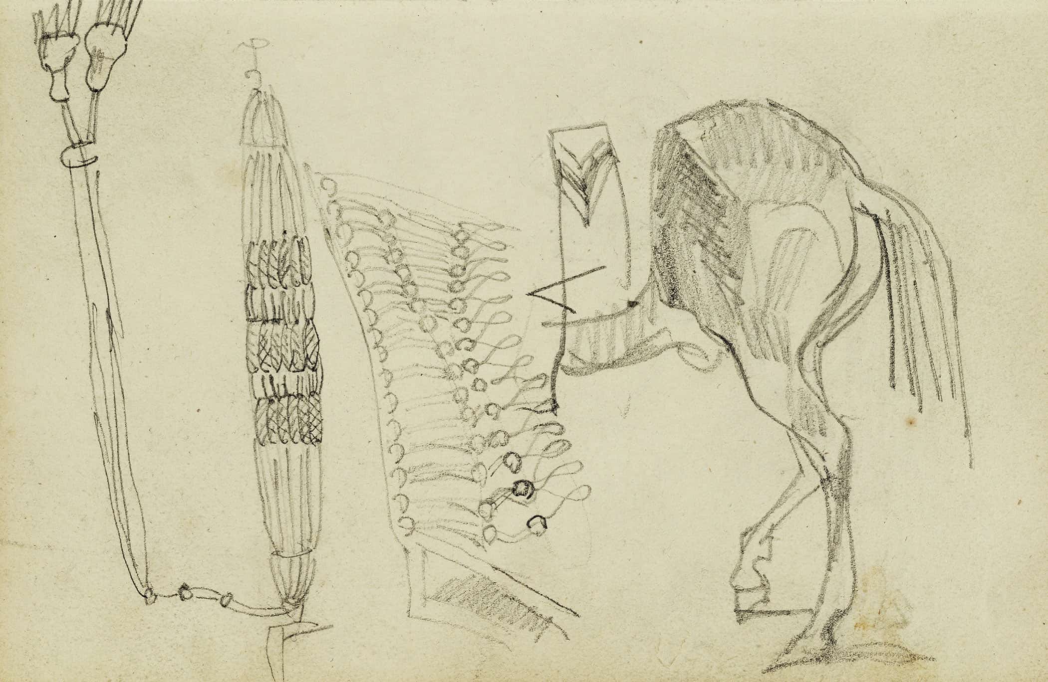 Horse Studies And Tassels  by Theodore Gericault