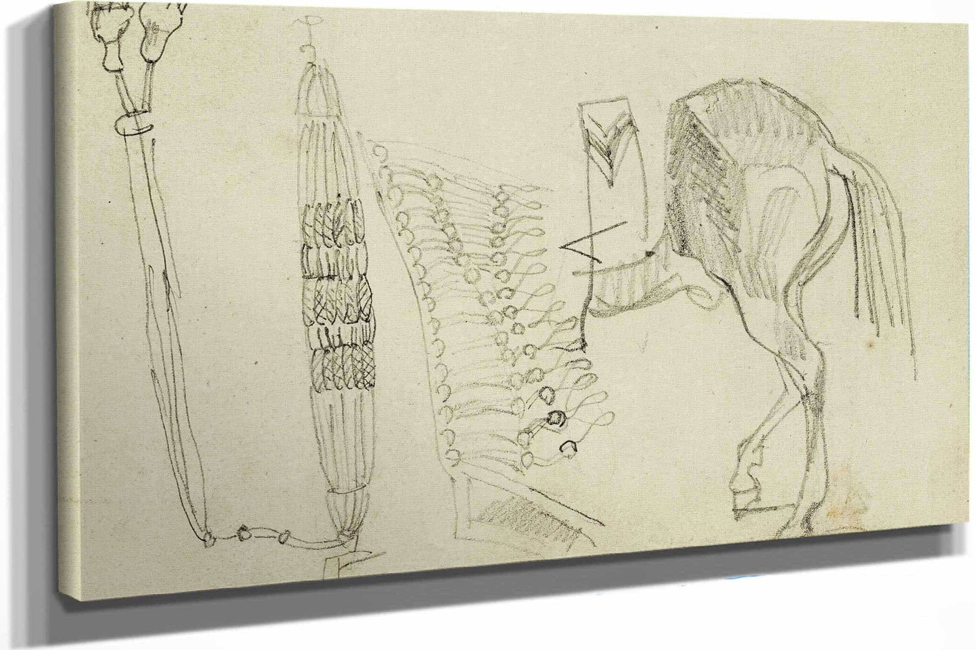 Horse Studies And Tassels  by Theodore Gericault