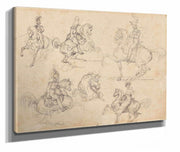 Horses And Riders  by Theodore Gericault