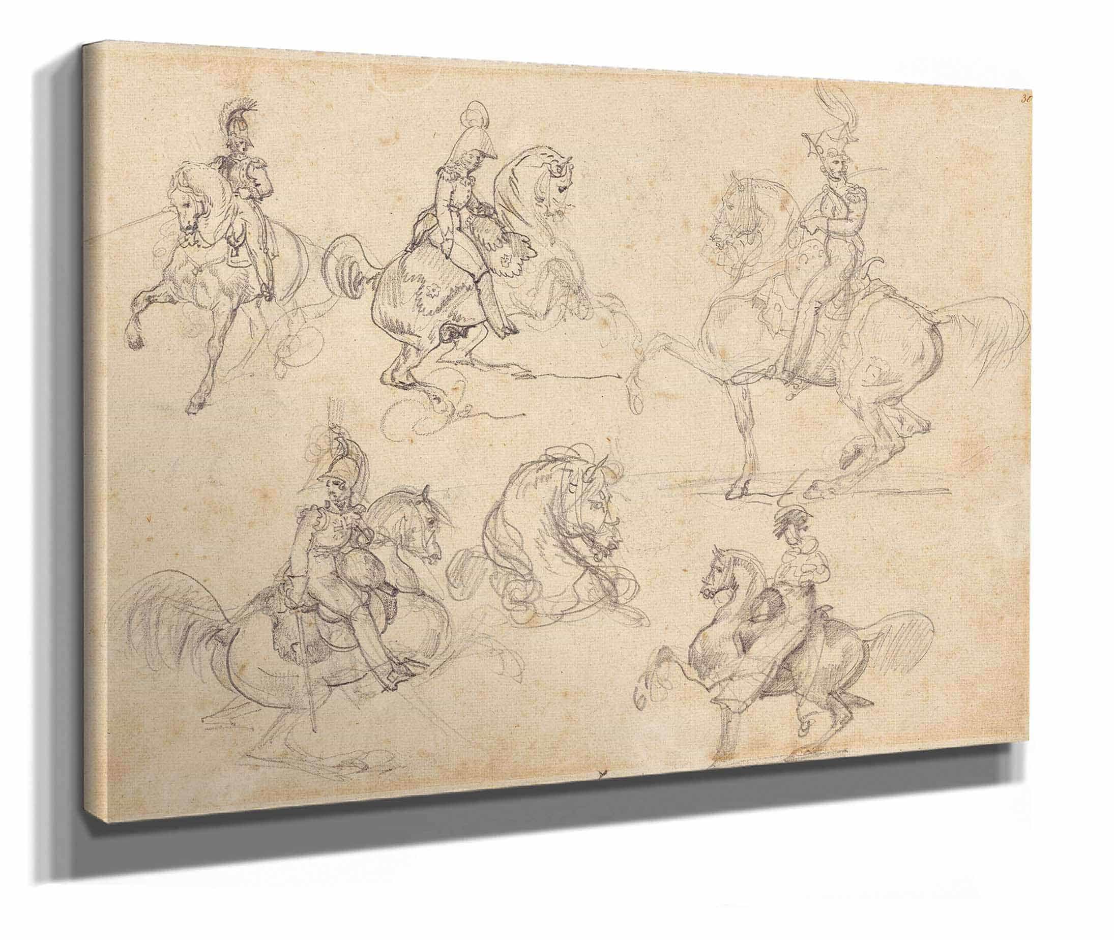 Horses And Riders  by Theodore Gericault